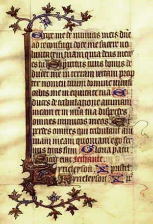 Flemish Scribe; A single leaf from a Prayer book in Latin; Flanders, 1st quarter of 15th c.