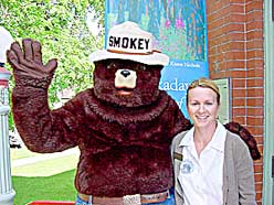 Smokey Bear & Hockaday Director Linda Engh-Grady