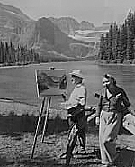 Margaret and Leonard Lopp in Glacier National Park