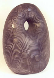 Sarsen #2, sawdust fired ceramic, by John Rawlings